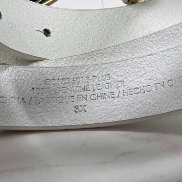 New 3X Linea Pelle - Anthropologie sculptural buckle leather belt in cream